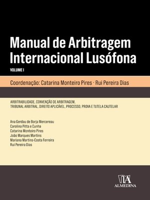 cover image of Manual de Arbitragem Internacional Lusófona volume I